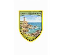 Autocollant sticker en vinyle impermeable souvenir blason La Côte de Granit Rose