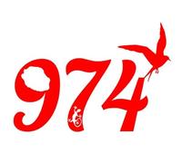 Autocollant Sticker Ile de la Reunion 974, Stickers Carte Reunion, Vinyle haute performance pour Voiture, Autocollants Paille En Queue, Margouillat (rouge)