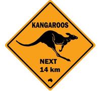 Autocollant sticker kangourou panneau australie mackbook
