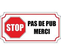 Autocollant sticker macbook laptop voiture moto boite aux a lettre stop pub anti