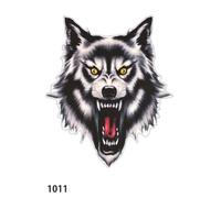 Autocollant Sticker - Maxi Decor - Loup Mâchoire - 35 X 50 Cm - Noir - Résistant Et Durable