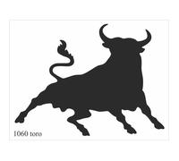 Autocollant Sticker - Maxi Decor - Taureau - 50 X 35 Cm - Noir - Résistant Et Durable