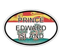 Autocollant Sticker Ovale Oval Drapeau Code Pays Canada Ile Du Prince Edward