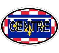 Autocollant Sticker Ovale Oval Drapeau Code Pays Centre Departement