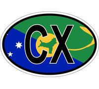 Autocollant Sticker Ovale Oval Drapeau Code Pays Cx Christmas Island Ile