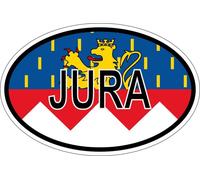 Autocollant Sticker Ovale Oval Drapeau Code Pays Jura Departement