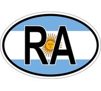 Autocollant Sticker Ovale Oval Drapeau Code Pays Ra Argentine