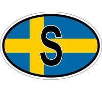 Autocollant Sticker Ovale Oval Drapeau Code Pays S Suede