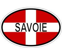 Autocollant Sticker Ovale Oval Drapeau Code Pays Savoie Savoyard