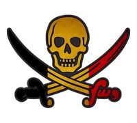 Autocollant Sticker Pirate Jack Rackham Calico Drapeau Pays B Belgique