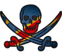 Autocollant Sticker Pirate Jack Rackham Calico Drapeau Pays Cgo Congo Rdc