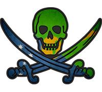 Autocollant Sticker Pirate Jack Rackham Calico Drapeau Pays Christmas Island Ile