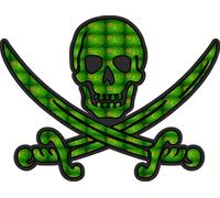 Autocollant Sticker Pirate Jack Rackham Calico Drapeau Pays Cocos Islands Ile