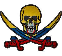 Autocollant Sticker Pirate Jack Rackham Calico Drapeau Pays Ec Equateur