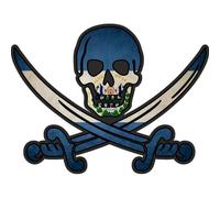 Autocollant Sticker Pirate Jack Rackham Calico Drapeau Pays Es El Salvador