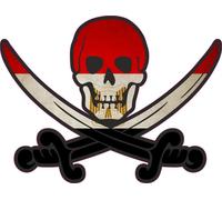 Autocollant Sticker Pirate Jack Rackham Calico Drapeau Pays Et Egypte