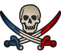 Autocollant Sticker Pirate Jack Rackham Calico Drapeau Pays F France