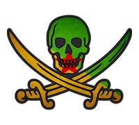 Autocollant Sticker Pirate Jack Rackham Calico Drapeau Pays Gf Guyane Francaise