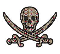 Autocollant Sticker Pirate Jack Rackham Calico Drapeau Pays Kr Coree Du Sud