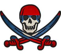 Autocollant Sticker Pirate Jack Rackham Calico Drapeau Pays Lao Laos