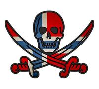 Autocollant Sticker Pirate Jack Rackham Calico Drapeau Pays N Norvege