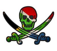 Autocollant Sticker Pirate Jack Rackham Calico Drapeau Pays Za Afrique Du Sud