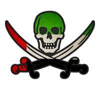 Autocollant Sticker Pirate Jack Rackham Calico Drapeau Uae Emirats Arabes Unis