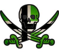 Autocollant Sticker Pirate Jack Rackham Drapeau Pays Vinland Viking Rune Odin