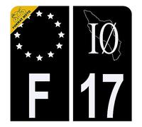 Autocollant Sticker Plaque d'immatriculation Moto 17 Ile d’Oléron Noir