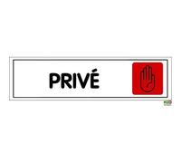 Autocollant sticker porte portail commerce bureau magasin privé logo 32 panneau ne pas entrer - Taille : 17 cm