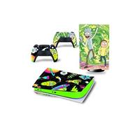 Autocollant Sticker pour Sony PS5 Édition numérique, Rick and Morty-1015 G