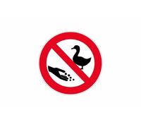 Autocollant Sticker Signalisation Panneau Interdit Donner A Manger Cygnes Canard
