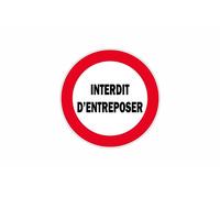 Autocollant Sticker Signalisation Panneau Interdit Interdiction Entreposer