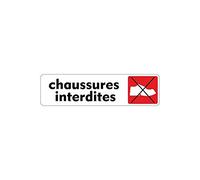 Autocollant Sticker signalisation Plaque Porte Panneau Chaussure Interdite