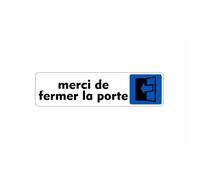 Autocollant sticker signalisation plaque porte panneau fermez la porte svp