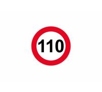 Autocollant Sticker Signalisation Plaque Porte Panneau Limitation Vitesse 110