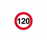 Autocollant Sticker Signalisation Plaque Porte Panneau Limitation Vitesse 120
