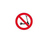 Autocollant Sticker signalisation Plaque Porte Panneau trotinette Interdite
