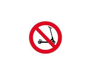 Autocollant Sticker signalisation Plaque Porte Panneau trotinette Interdite