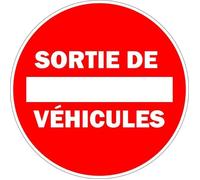 Autocollant sticker sortie de véhicule panneau garage