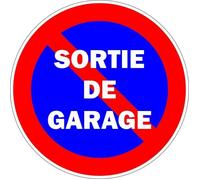 Autocollant sticker sortie garage stationnement interdit