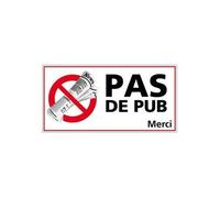 Autocollant sticker Stop Pub boite lettres logo 61 stop journaux et publicité