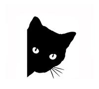 Autocollant Sticker Tête de Chat Noir Voiture Vinyle Scooter Car Tuning Camion