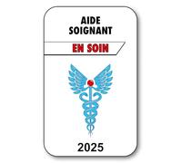Autocollant Sticker - Vignette Caducée 2025 pour Pare Brise en Vitrophanie - V3 Aide Soignant