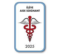 Autocollant Sticker - Vignette Caducée 2025 pour Pare Brise en Vitrophanie - V4 Élève Aide Soignant