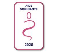 Autocollant Sticker - Vignette Caducée 2025 pour Pare Brise en Vitrophanie - V6 Aide Soignante