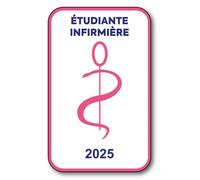 Autocollant Sticker - Vignette Caducée 2025 pour Pare Brise en Vitrophanie - V6 Étudiante Infirmière