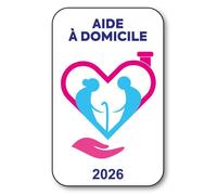 Autocollant Sticker - Vignette Caducée 2026 pour Pare Brise en Vitrophanie - V11 Aide à Domicile