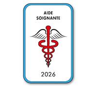Autocollant Sticker - Vignette Caducée 2026 pour Pare Brise en Vitrophanie - V4 Aide Soignante