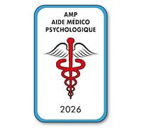 Autocollant Sticker - Vignette Caducée 2026 pour Pare Brise en Vitrophanie - V4 AMP - Aide Médico Psychologique